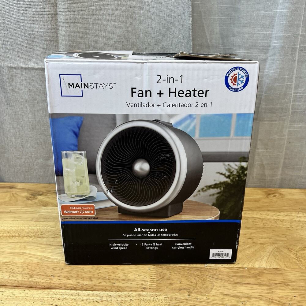 Mainstay 2 In 1 Heater and Fan Good Condition Personal Size